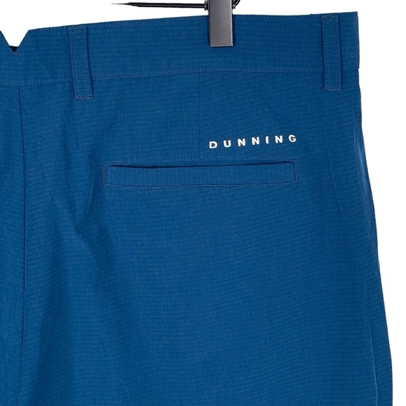 Dunning Golf Shorts Mens 36 x 10" Golf Performance Stretch Ventilated Blue - Picture 6 of 9